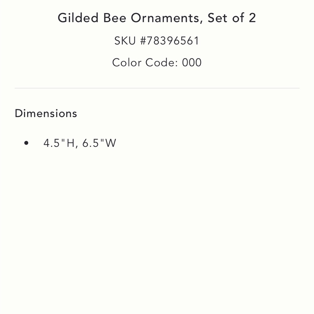 Gilded Bee 🐝 Holiday Ornaments set of 2 - Picture 4 of 8